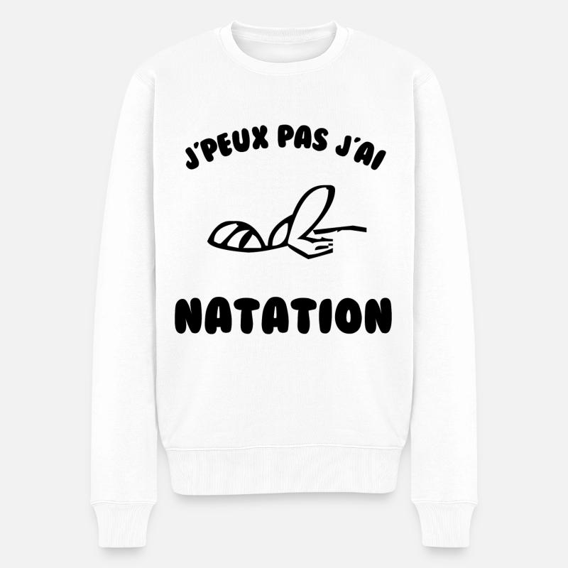 J’peux pas j’ai natation - Pull Premium bio Homme - blanc