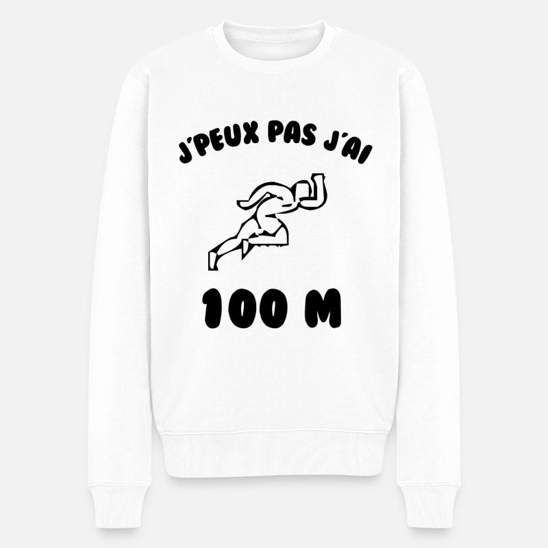 j’peux pas j’ai 100 m - Pull Premium bio Homme - blanc