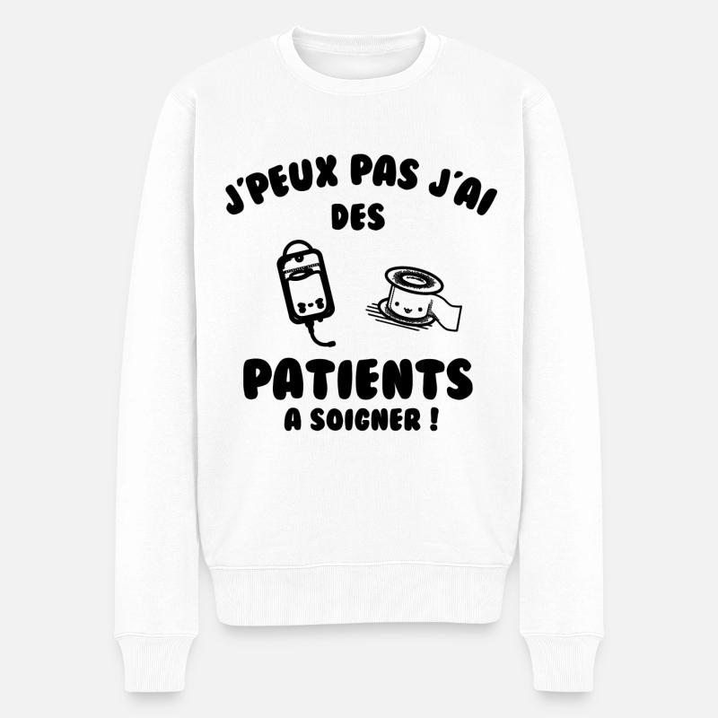 Patient à soigner - Pull Premium bio Homme - blanc