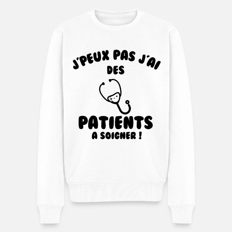 Patient à soigner - Pull Premium bio Homme - blanc