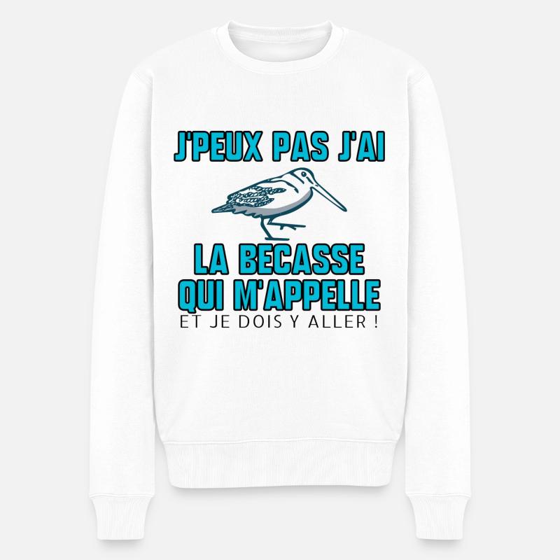 La bécasse m’appelle - Pull Premium bio Homme - blanc