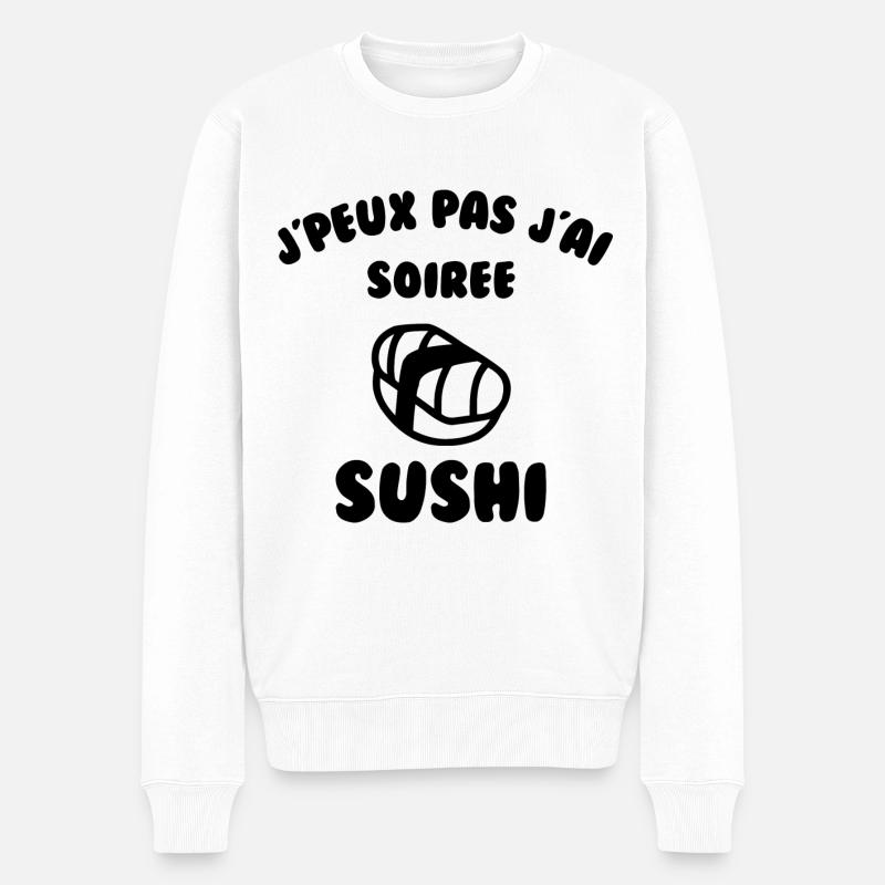 J’peux pas j’ai soirée sushi - Pull Premium bio Homme - blanc