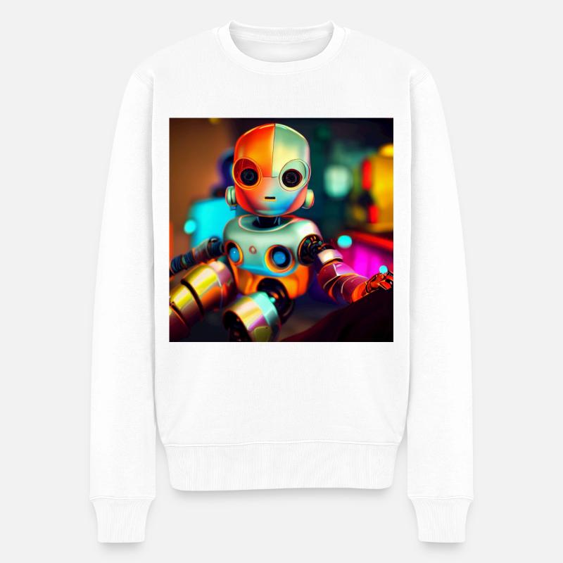 Bébé robot - Pull Premium bio Homme - blanc