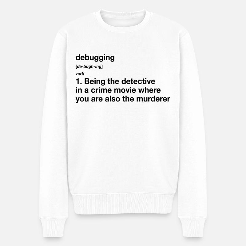 Debugging Definition - Männer Premium Bio Pullover - Weiß