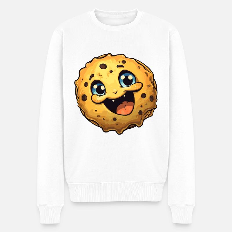 Biscuit Biscuit Drôle Mignon - Pull Premium bio Homme - blanc