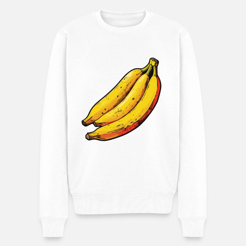 Le bonheur de la banane - Pull Premium bio Homme - blanc