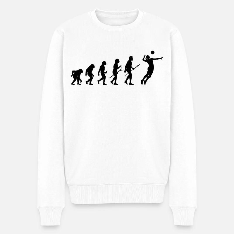 volleyball evolution - Pull Premium bio Homme - blanc