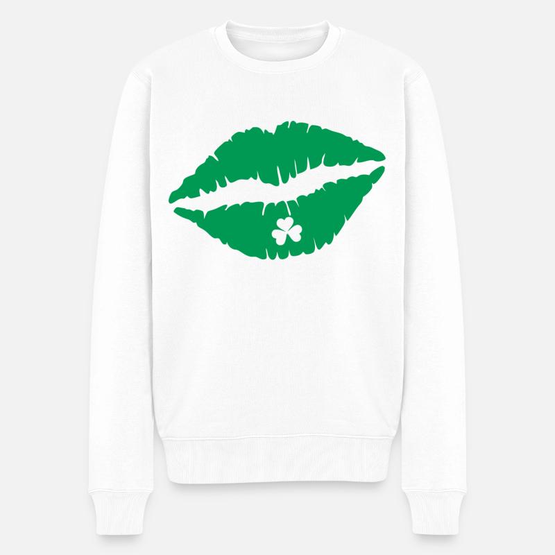 Lèvres de la Saint-Patrick - Pull Premium bio Homme - blanc