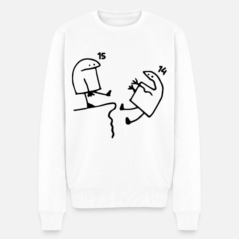 15 Jahre alt Geschenkidee Humor Geburtstag 15 Jahre - Männer Premium Bio Pullover - Weiß