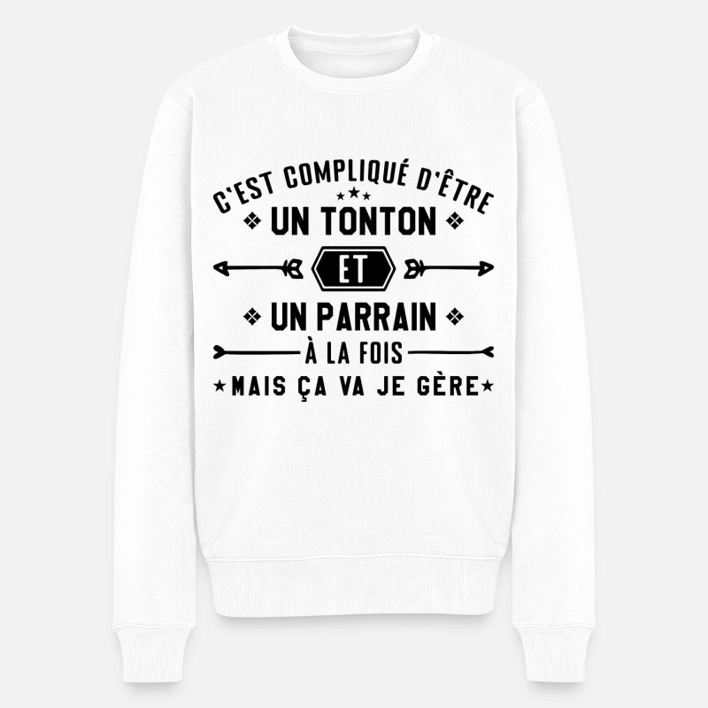 Tonton et Parrain - Pull Premium bio Homme - blanc