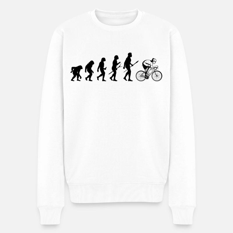 fahrrad evolution - Männer Premium Bio Pullover - Weiß