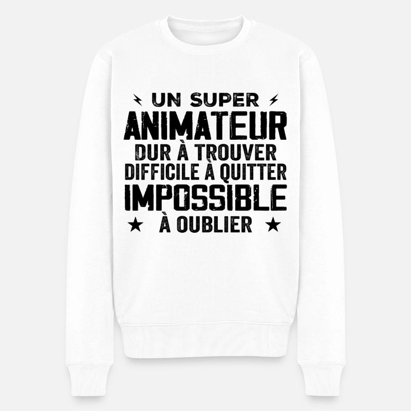 Super animateur - Pull Premium bio Homme - blanc