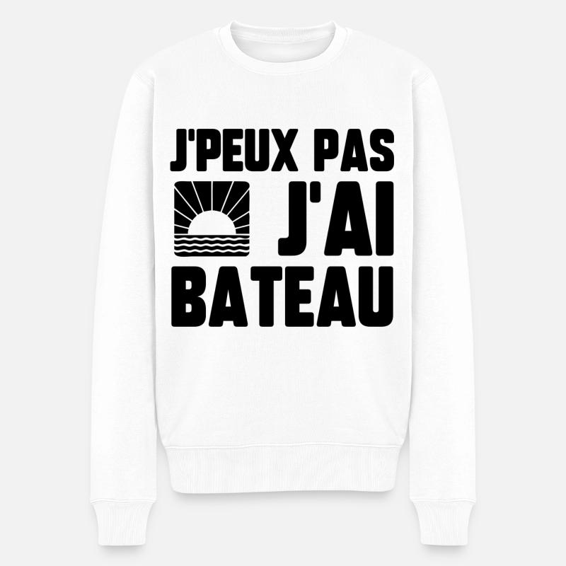 J’peux pas j’ai bateau - Pull Premium bio Homme - blanc