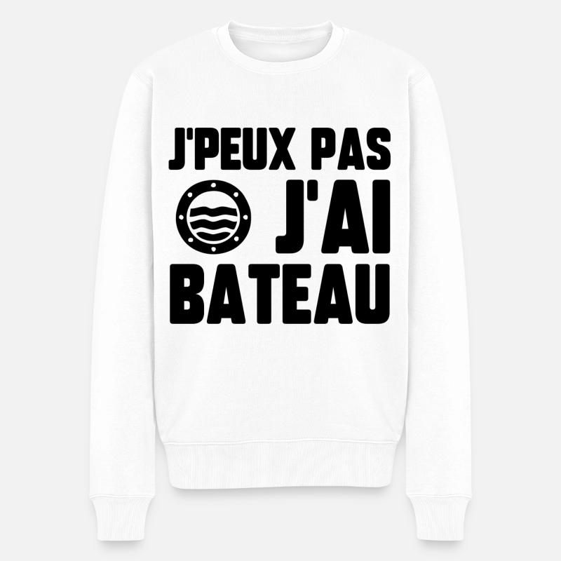 J’peux pas j’ai bateau - Pull Premium bio Homme - blanc