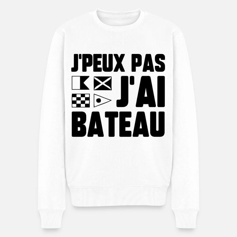 J’peux pas j’ai bateau - Pull Premium bio Homme - blanc