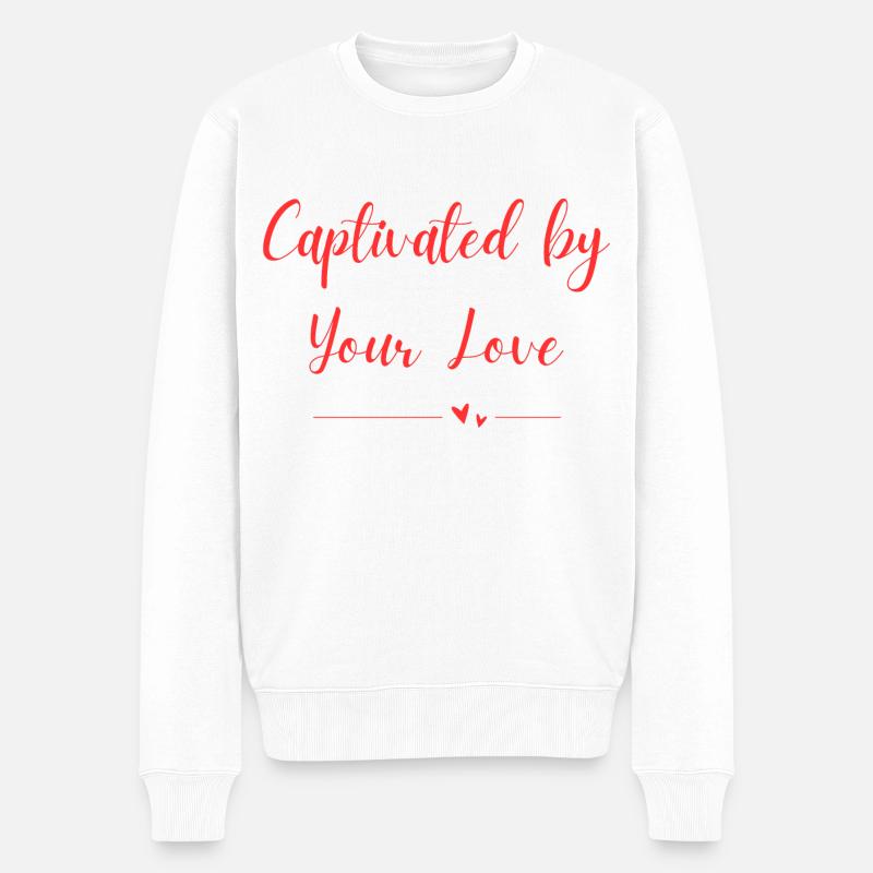Captivated by Your Love - Männer Premium Bio Pullover - Weiß
