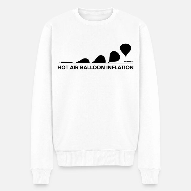 Ballon-Inflation - Männer Premium Bio Pullover - Weiß