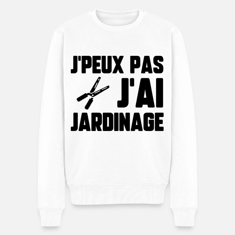 J’peux pas j’ai jardinage - Pull Premium bio Homme - blanc