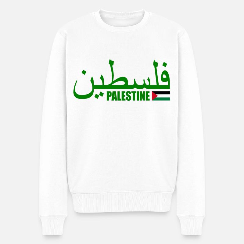 Palästina فلسطين - Männer Premium Bio Pullover - Weiß