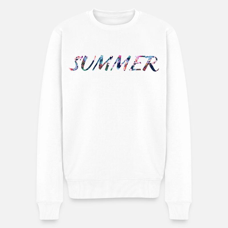 Été - Pull Premium bio Homme - blanc