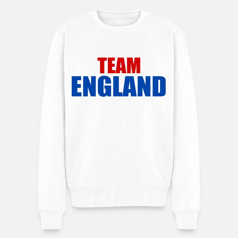 England - Männer Premium Bio Pullover - Weiß