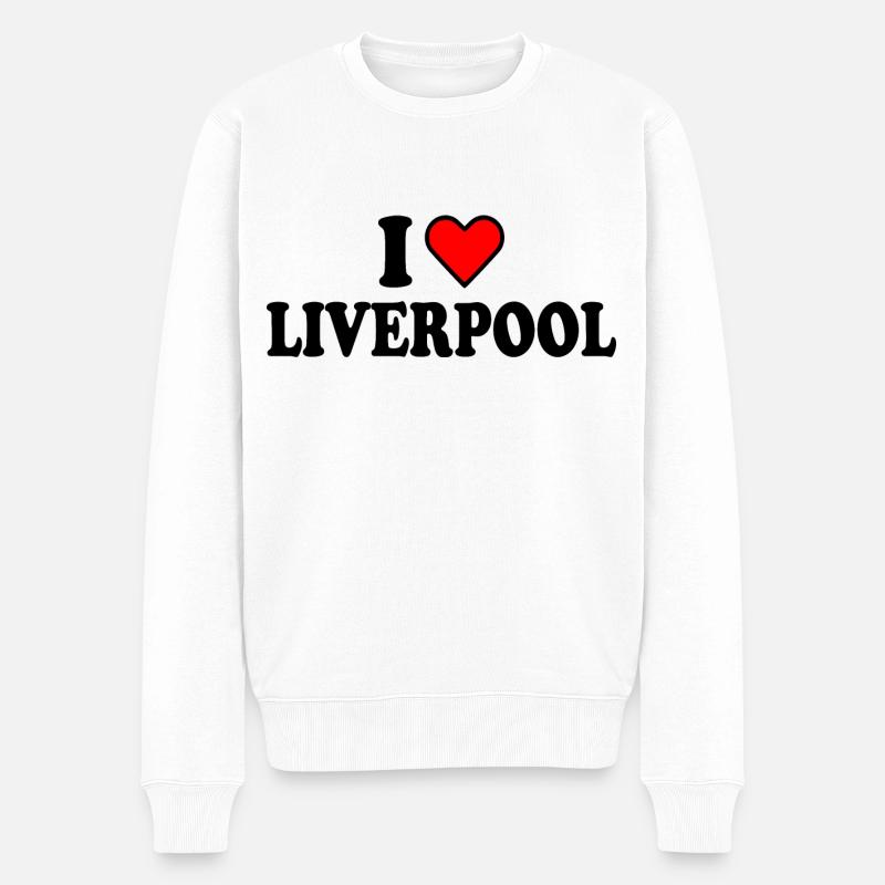 Liverpool - Männer Premium Bio Pullover - Weiß