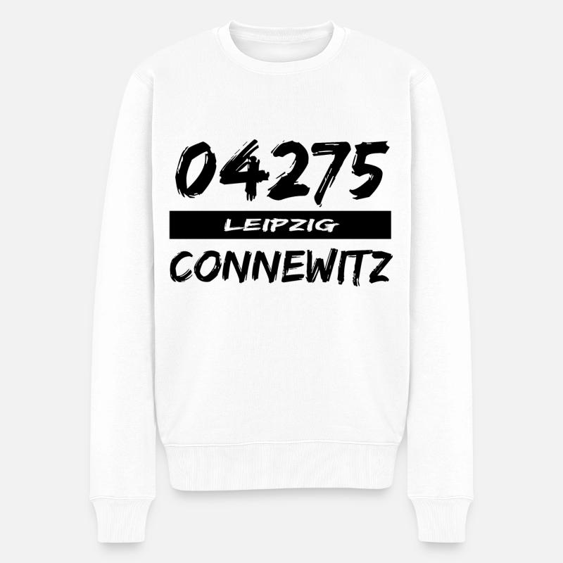 04275 Leipzig Connewitz tshirt - Männer Premium Bio Pullover - Weiß