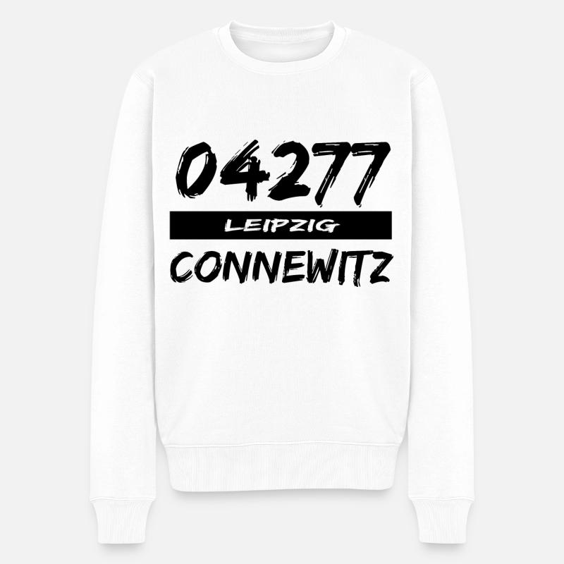 04277 Leipzig Connewitz tshirt - Männer Premium Bio Pullover - Weiß