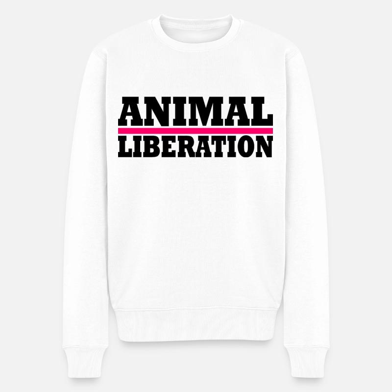 Animal liberation - Männer Premium Bio Pullover - Weiß