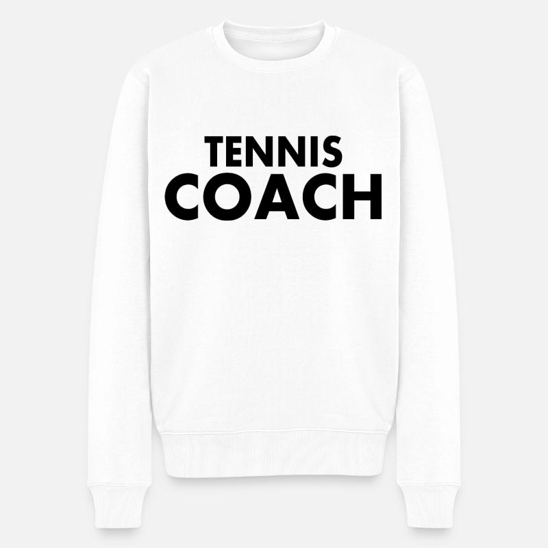 Tennis coach - Pull Premium bio Homme - blanc