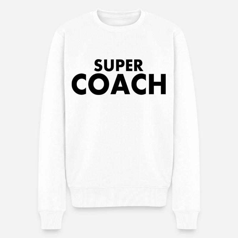 coach - Männer Premium Bio Pullover - Weiß