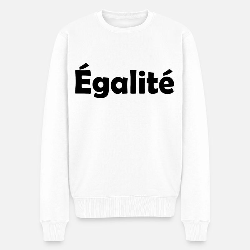 Egalite - Pull Premium bio Homme - blanc