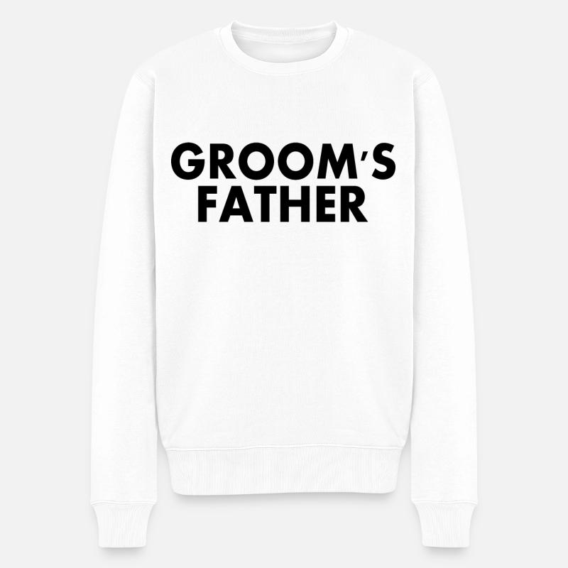 Grooms father - Männer Premium Bio Pullover - Weiß