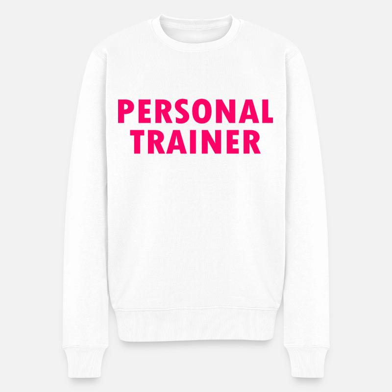 Personal trainer - Pull Premium bio Homme - blanc