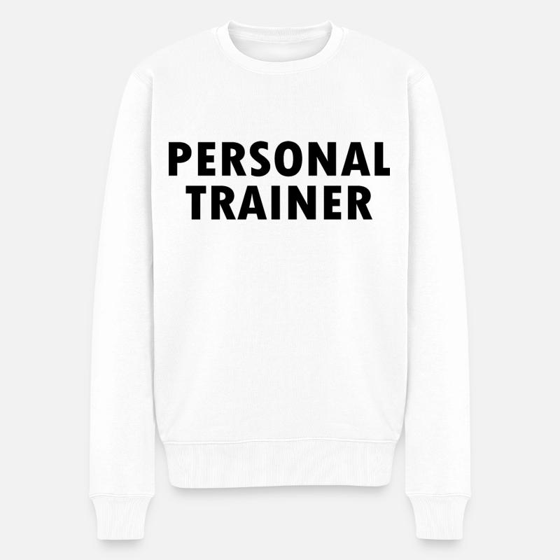 Personal trainer - Pull Premium bio Homme - blanc