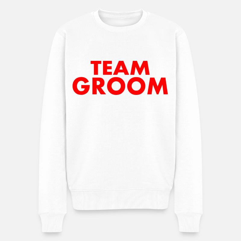 Team groom - Männer Premium Bio Pullover - Weiß