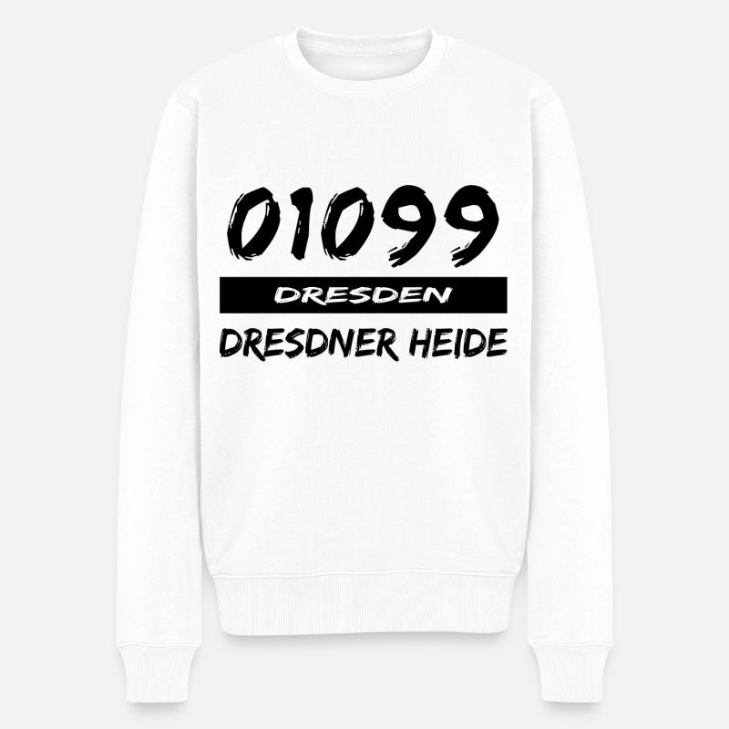 01099 Dresden Dresdner Heide tshirt - Männer Premium Bio Pullover - Weiß