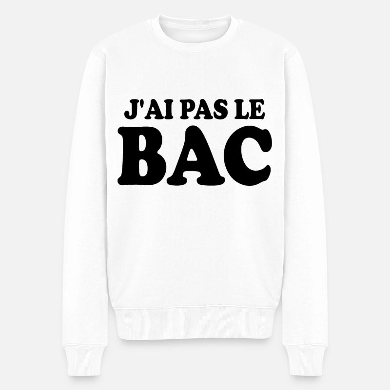 J'ai pas le bac - Pull Premium bio Homme - blanc