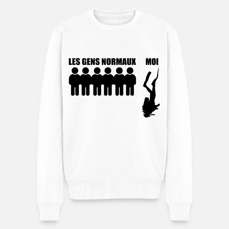Plongée | Cadeau Plongeur - Pull Premium bio Homme - blanc