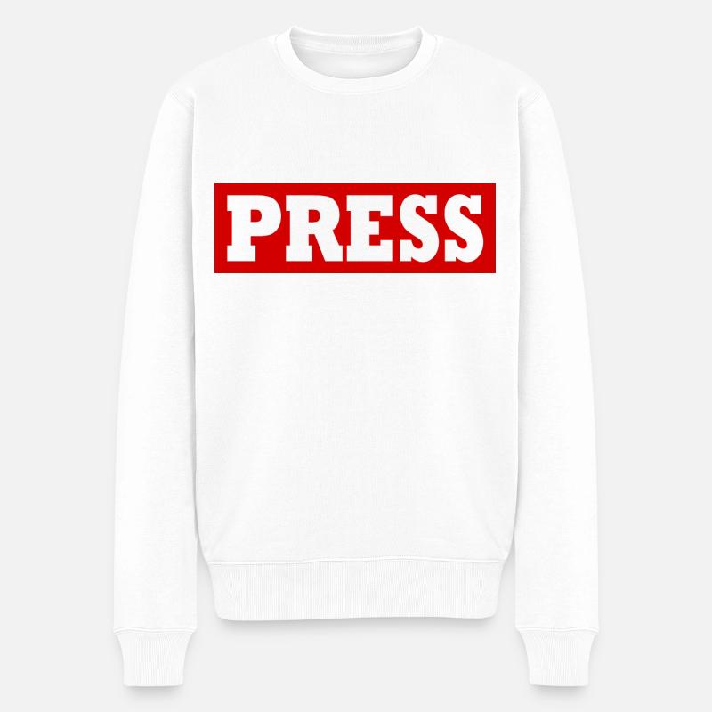 Press - Pull Premium bio Homme - blanc