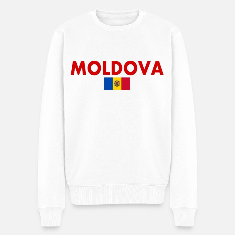 moldova - Pull Premium bio Homme - blanc