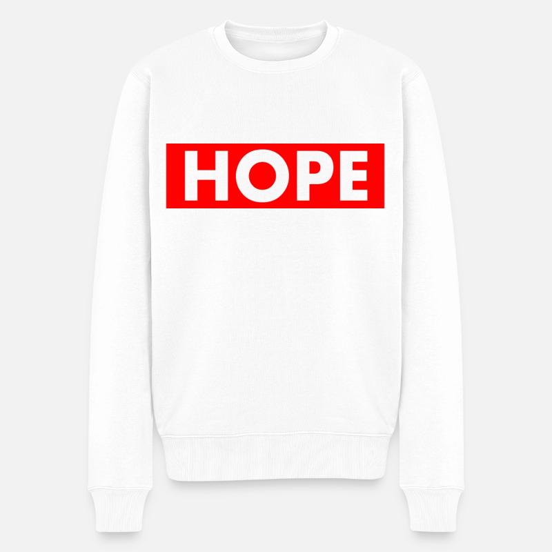 Hope - Pull Premium bio Homme - blanc