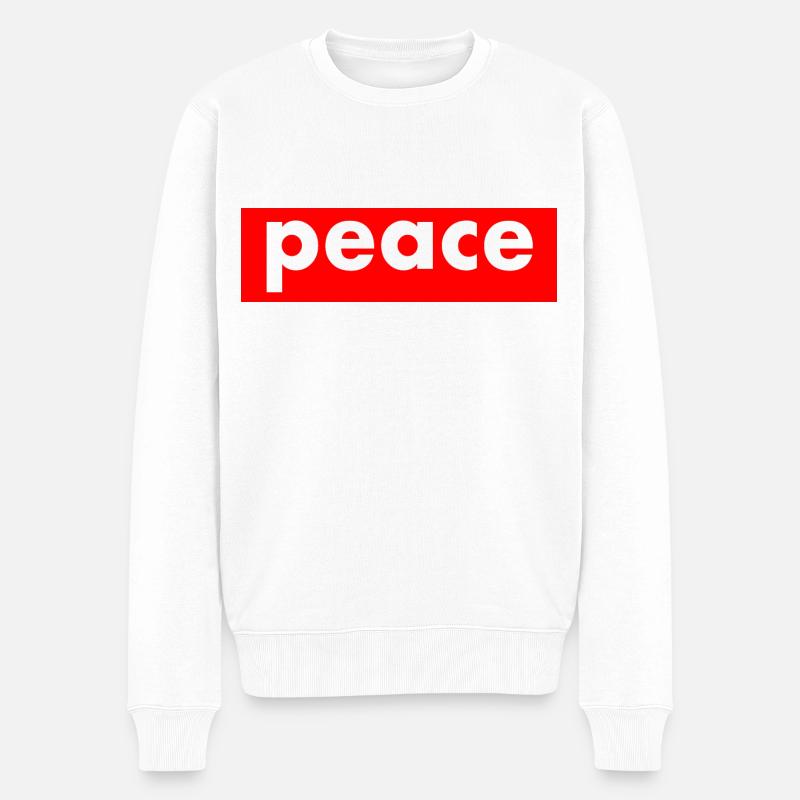Peace - Pull Premium bio Homme - blanc