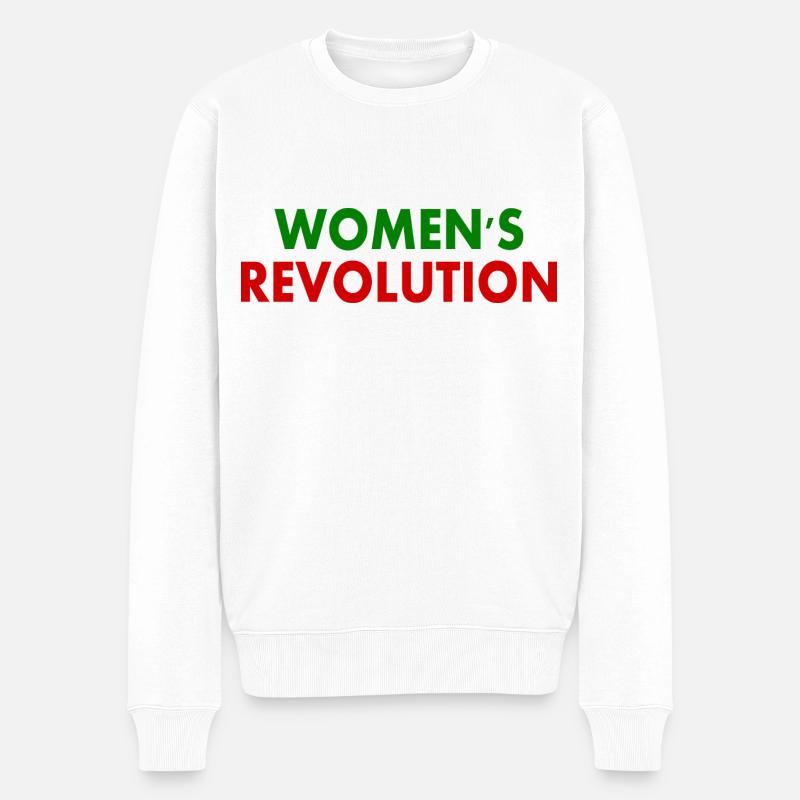 Womens revolution - Männer Premium Bio Pullover - Weiß