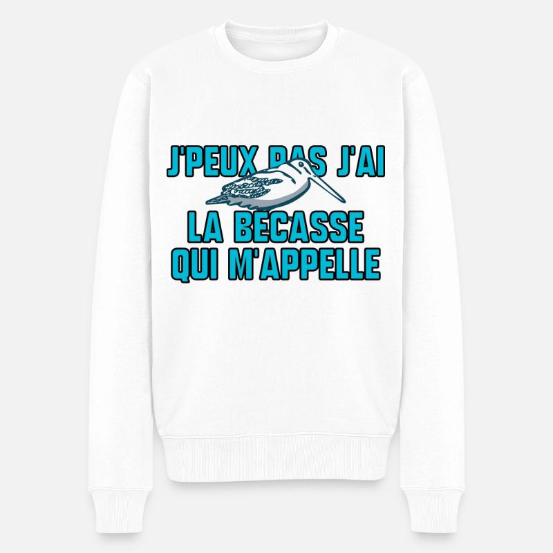 La bécasse m’appelle - Pull Premium bio Homme - blanc