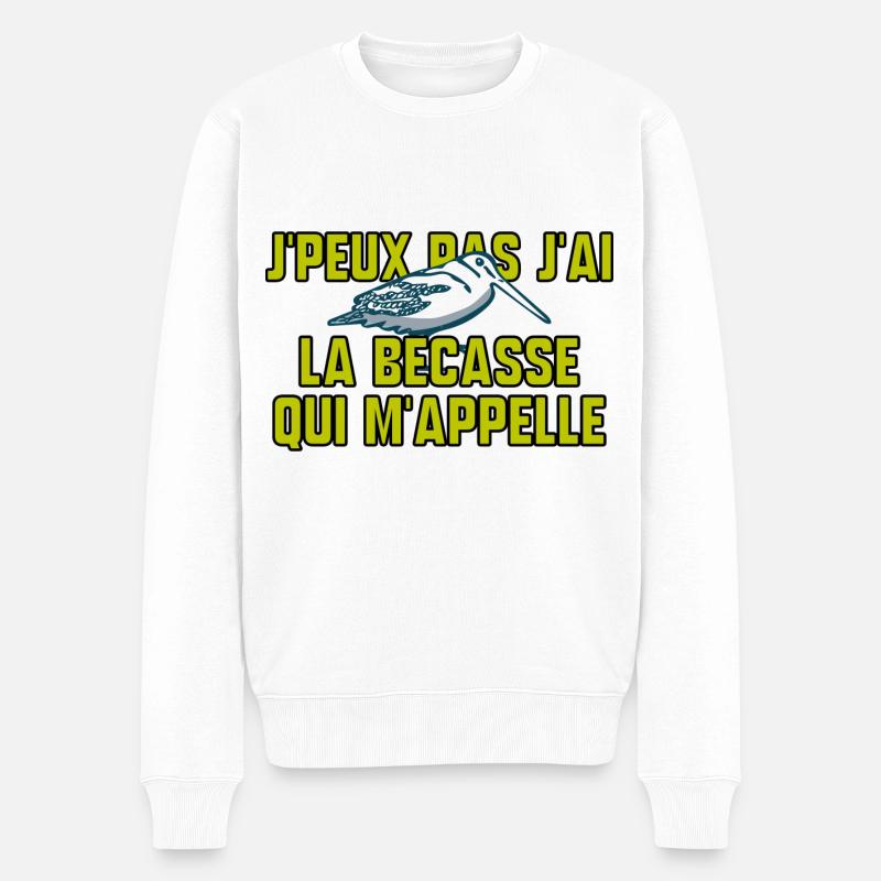 La bécasse m’appelle - Pull Premium bio Homme - blanc