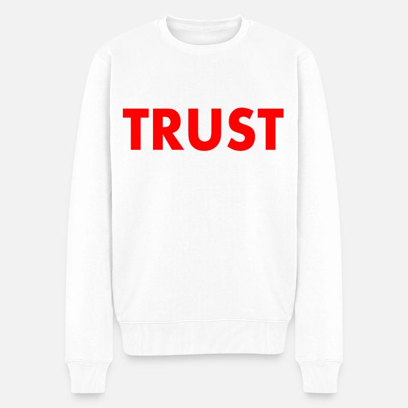 Trust - Pull Premium bio Homme - blanc