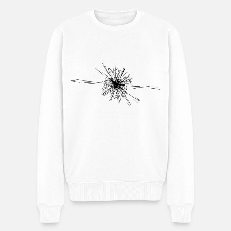 Explosion d’étoiles vectorielles Nova - Pull Premium bio Homme - blanc