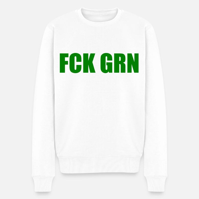 Fck grn - Pull Premium bio Homme - blanc