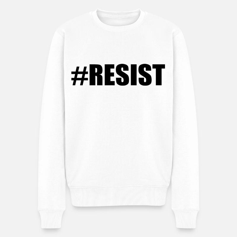 Resist - Männer Premium Bio Pullover - Weiß